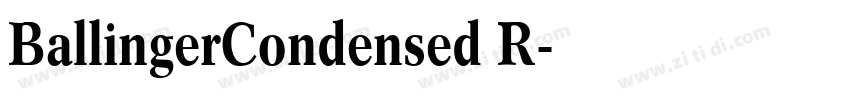 BallingerCondensed R字体转换